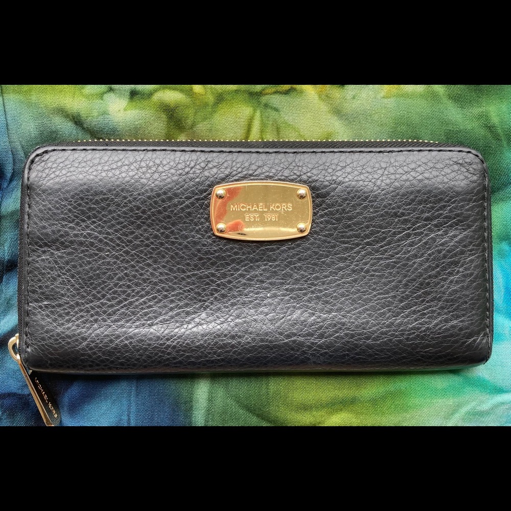Michael Kors Black EST. 1981 Black Leather Wallet